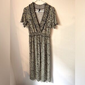 Lapis yellow and black granny maxi dress. (S)